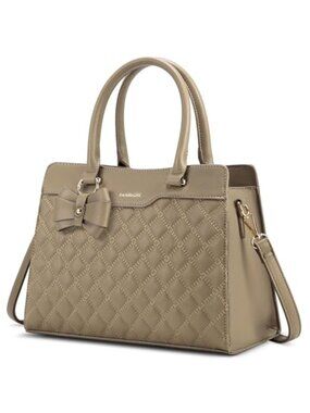 Waterproof Leather Top Handle Purses for Women Satchel Handbag with Shoulder